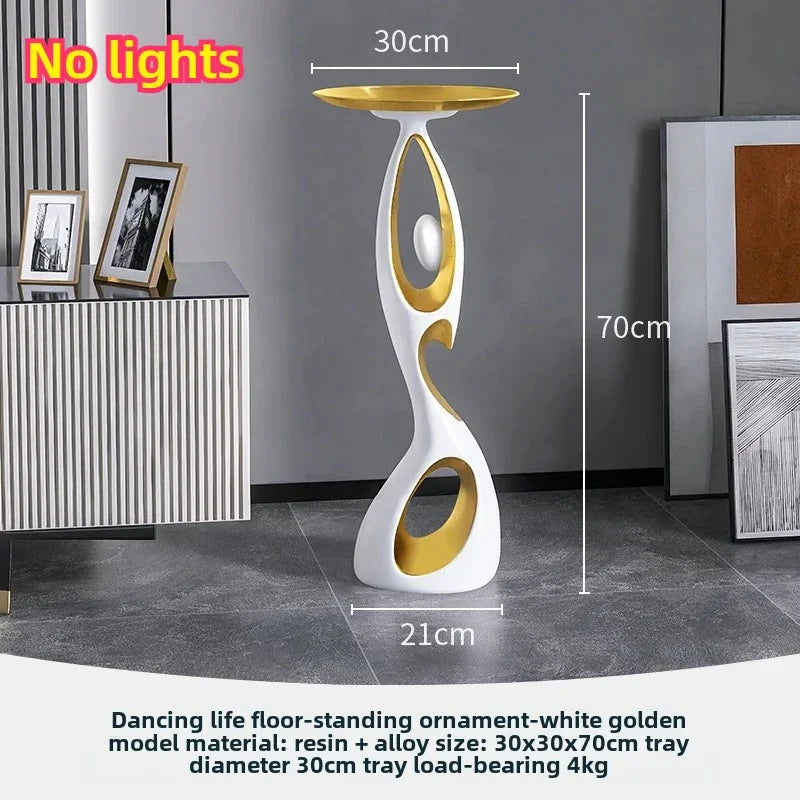 Luxury Art Light , Night Glow Resin Sculpture LED Floor Lamp