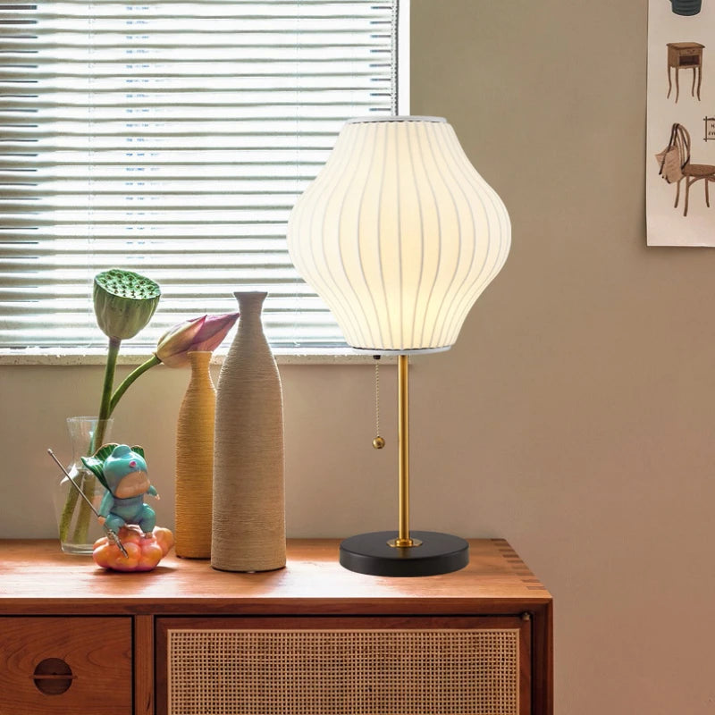 Japanese Minimalist  Floor Lights with Silk Shade