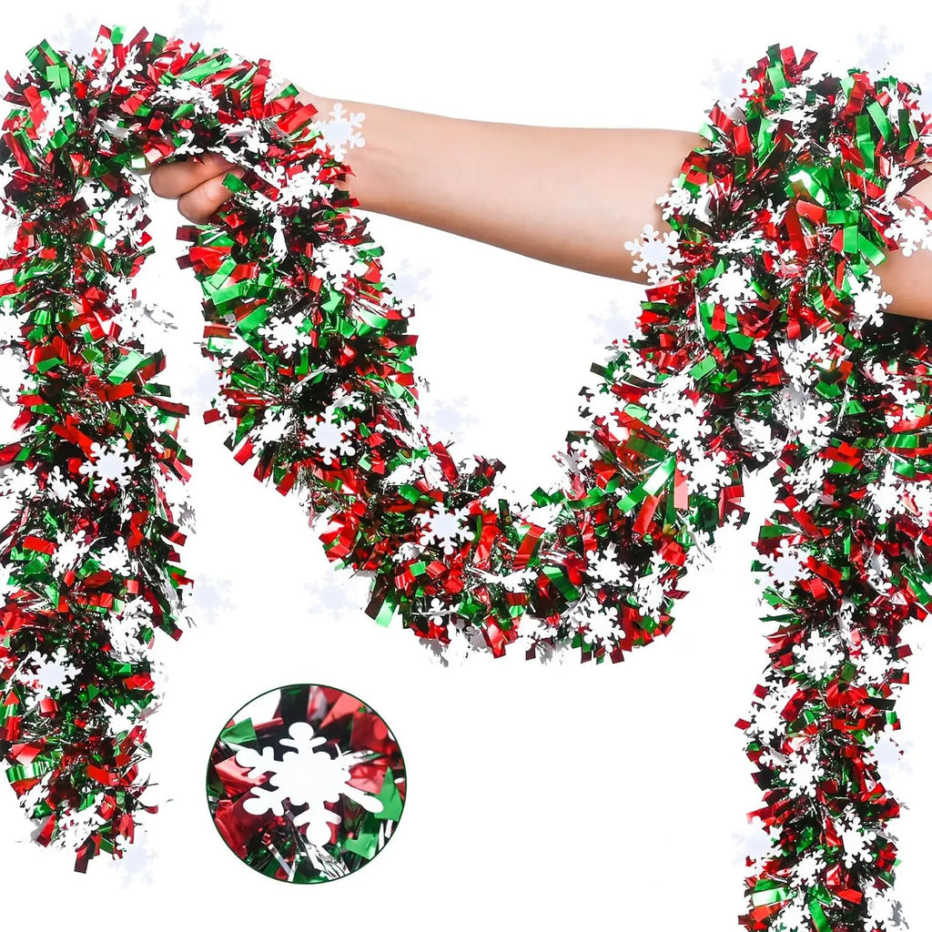 2M Christmas Snowflake Tinsel Garland