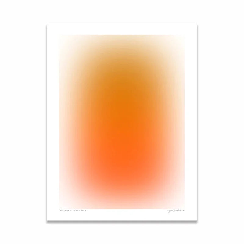 Modern, Minimalist HD Blue Orange Gradient Swoosh  Canvas Print
