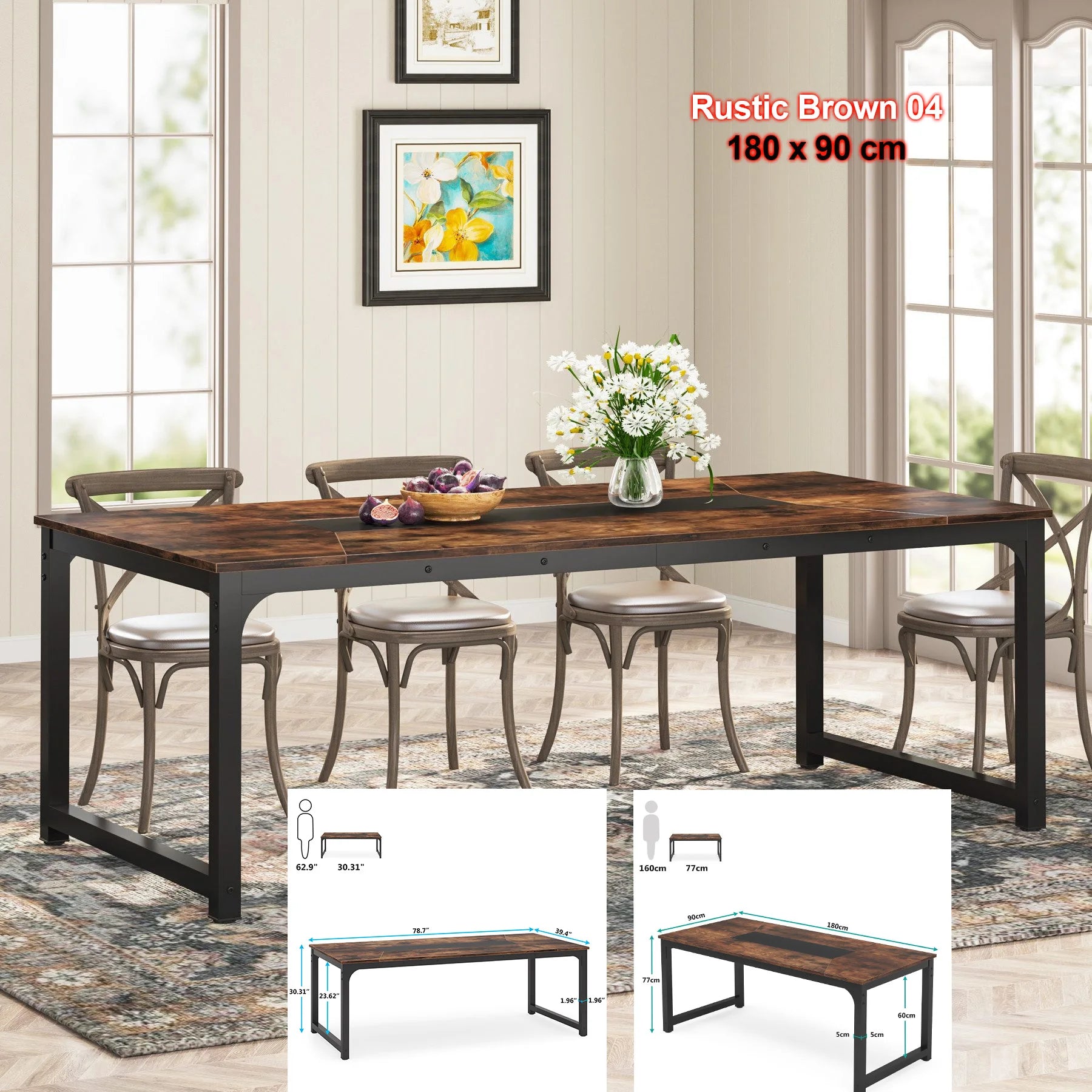Tribesigns Rectangular Table for Dining Room