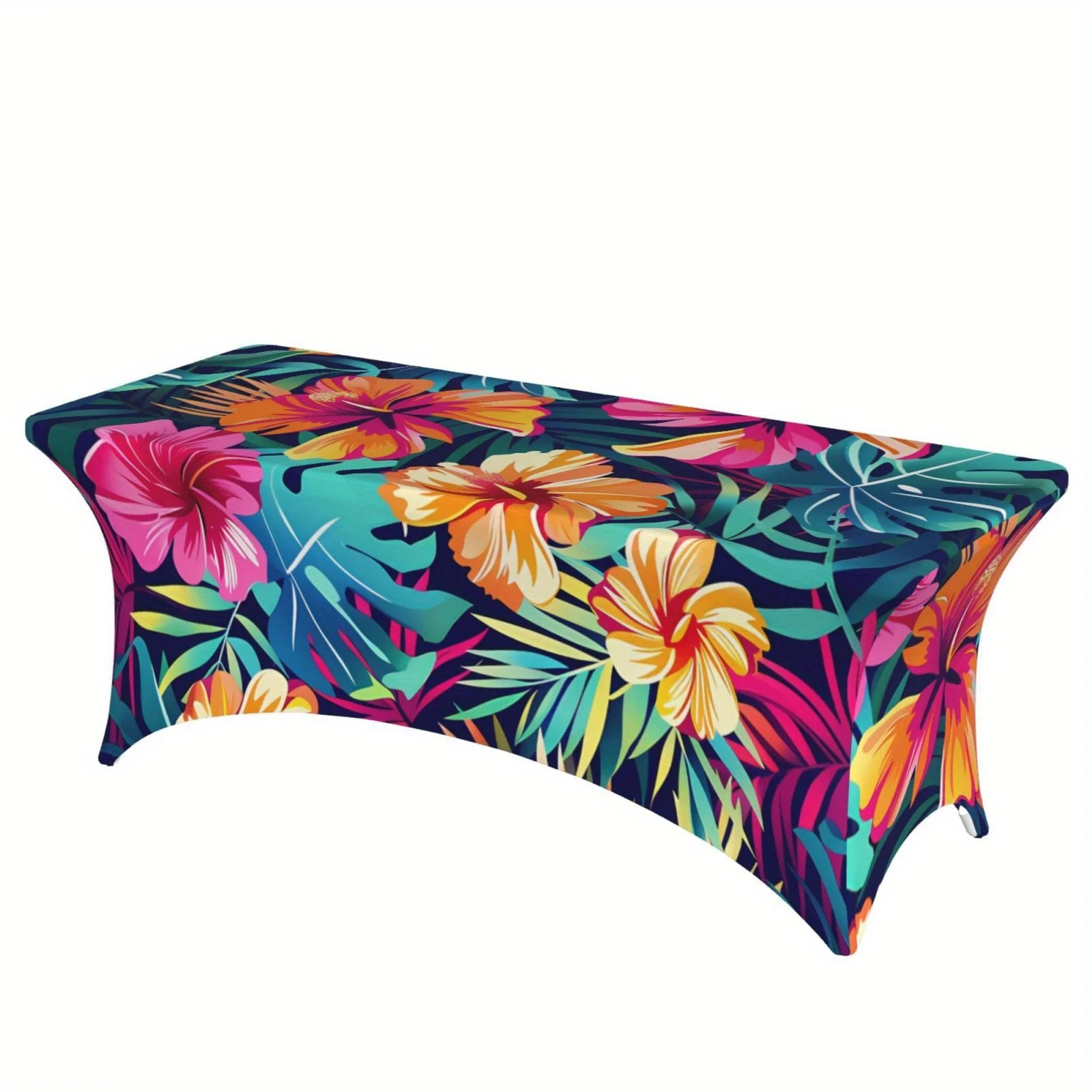 Vibrant Tropical Print Tablecloth - Wrinkle & Stain Resistant