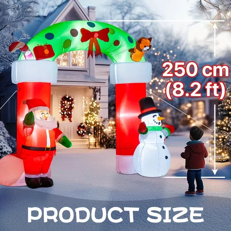 8.2FT Christmas Archway Inflatable Decoration  With LED Light