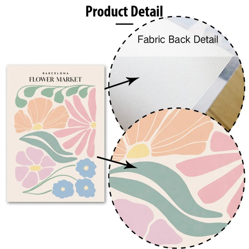 Colorful Flower Market  Canvas Painting