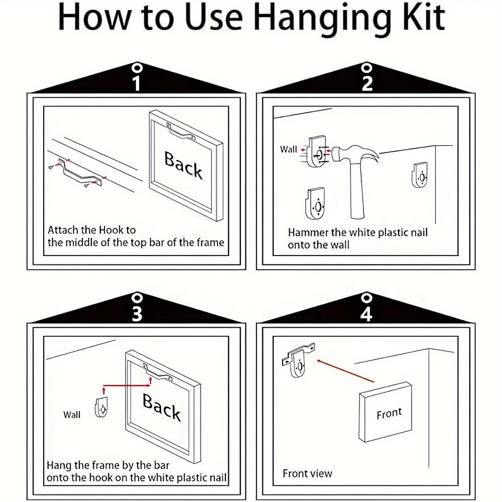 Hand-painted oil paintings in abstract geometric shapes/ 1.5 inch thick pine solid wood frame