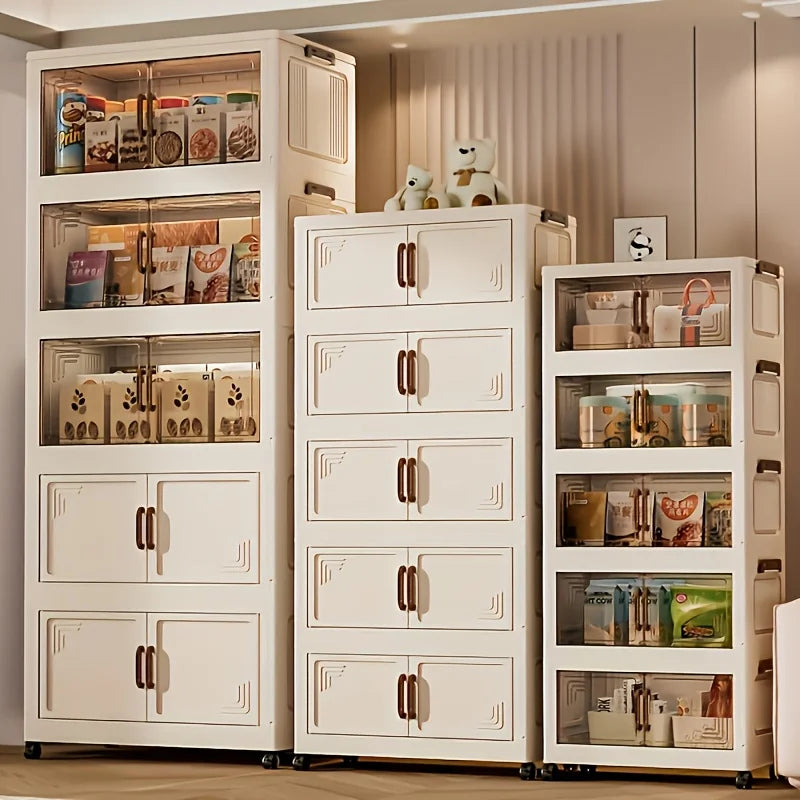 3/4-Tier Foldable Storage Cabinet