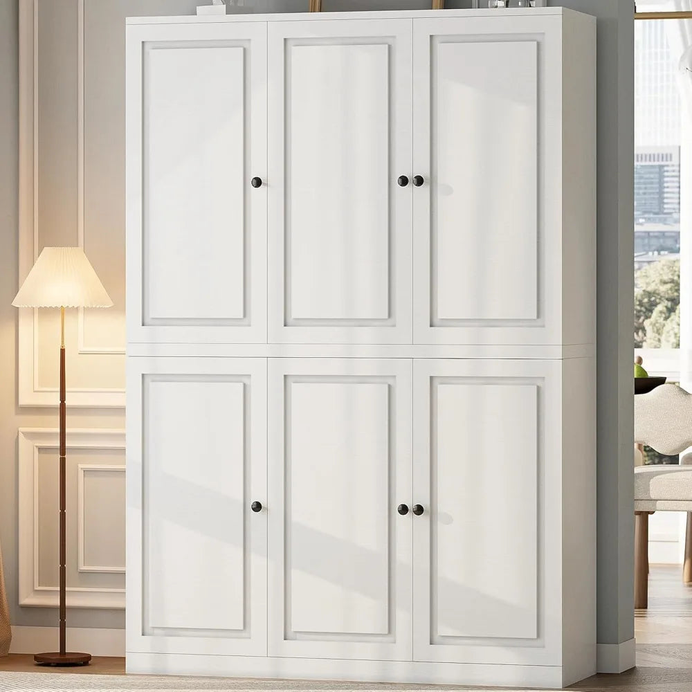 Kitchen Pantry Storage Cabinet 47.2" W x 69" H, 6 Doors