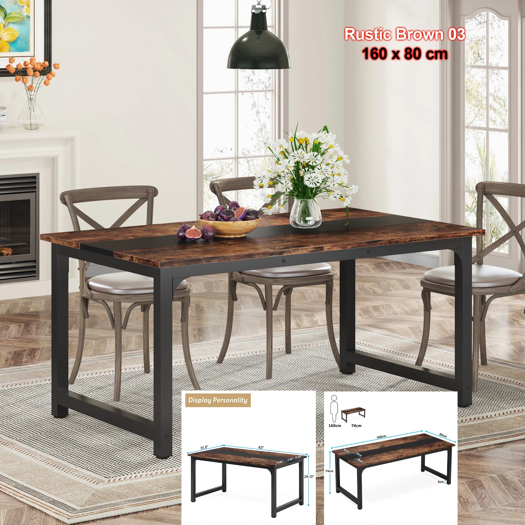 Tribesigns Rectangular Table for Dining Room