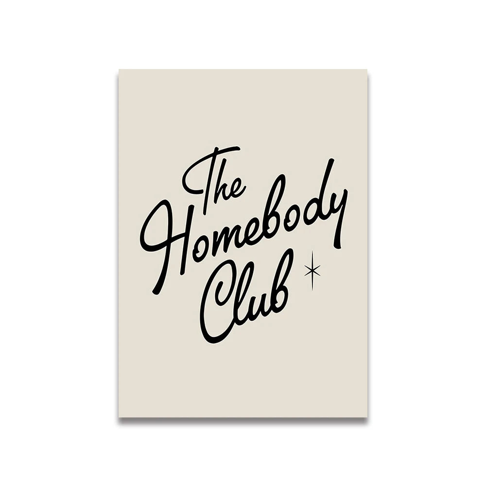 Simplicity Vintage Pink Cartoon Print Canvas Wall Art