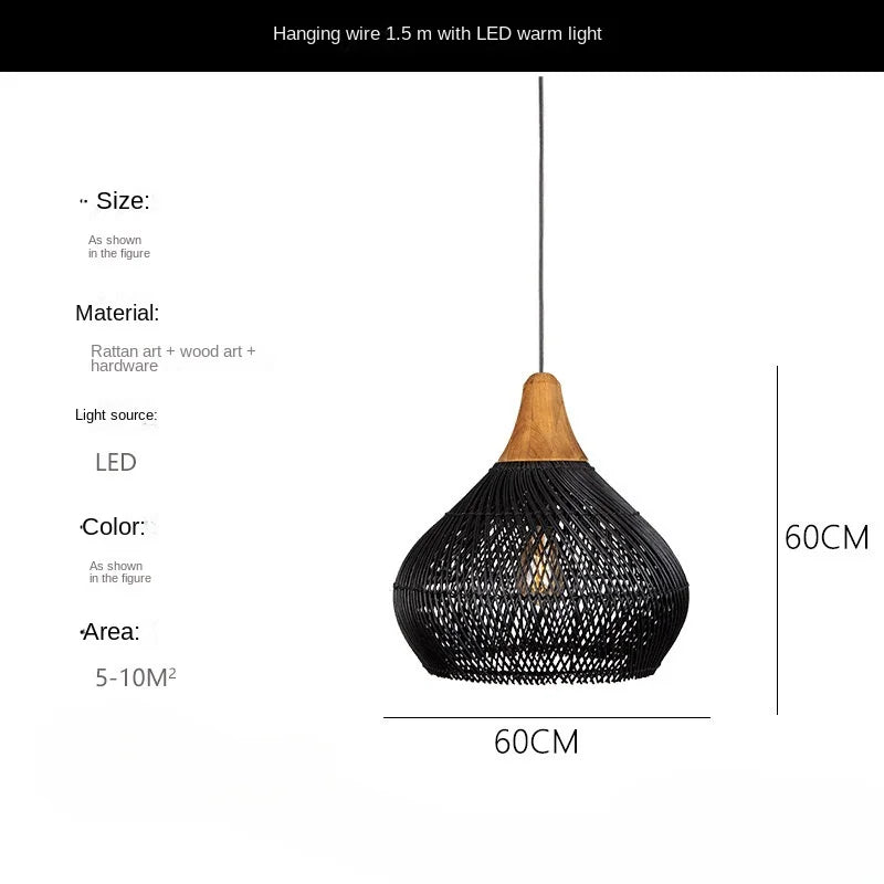 Vintage Pendant Light Fixtures: High Quality Rattan Lamps