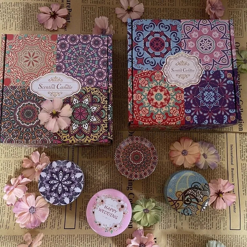 1/4PCS Vintage Soy Scented Candle Jars