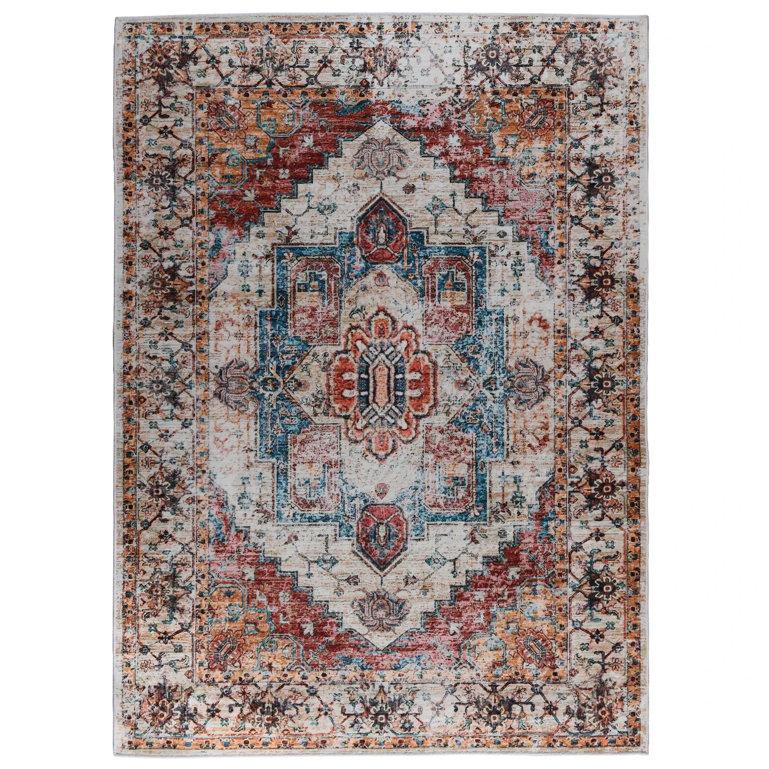Vintage Bohemian Indoor Area Rug for Living Room,  Bedroom