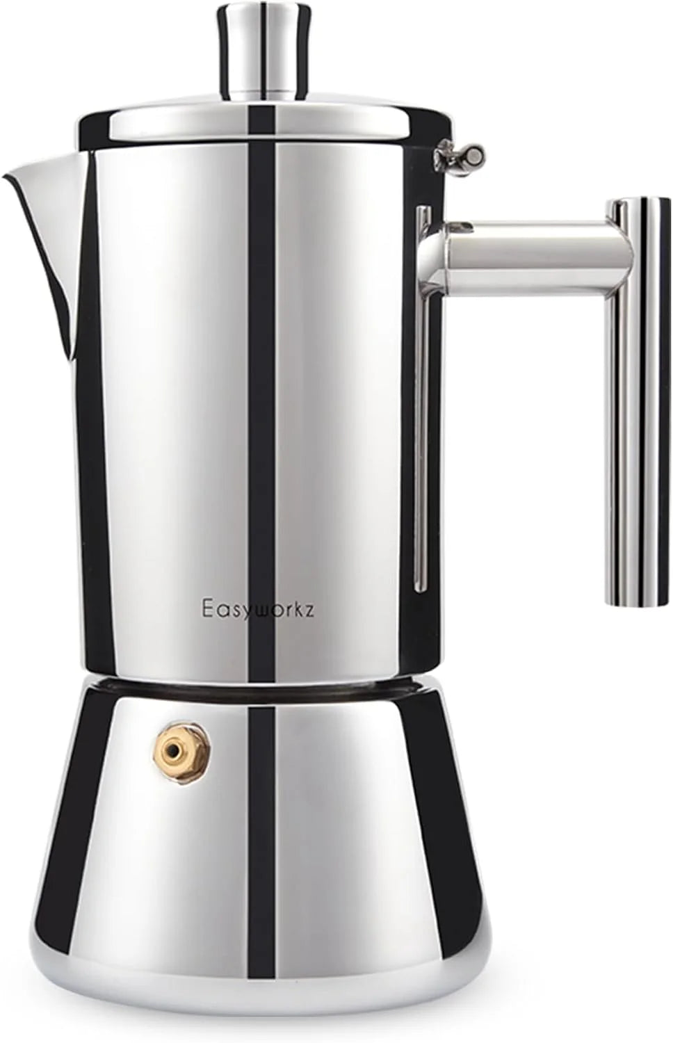 Easyworkz Diego Stovetop Stainless Steel Italian Coffee Machine Maker 4Cup 6.8 oz