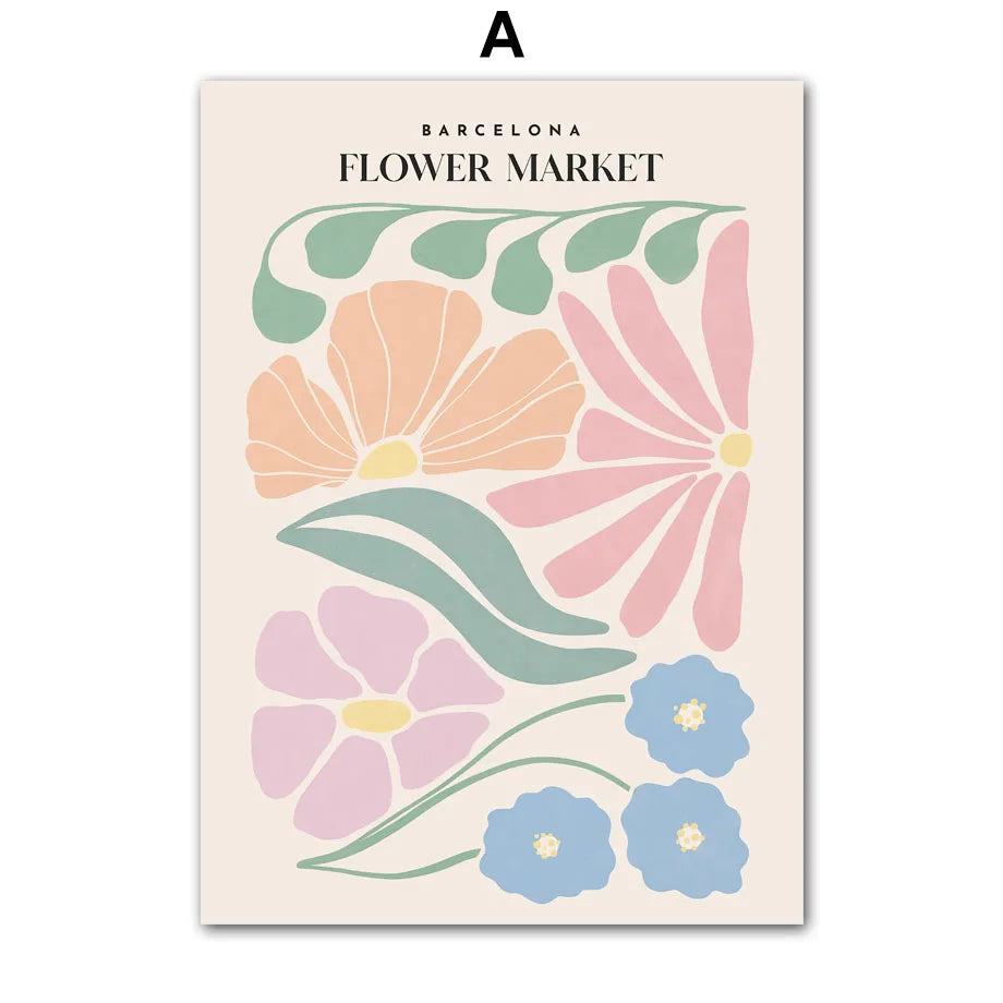 Colorful Flower Market  Canvas Painting
