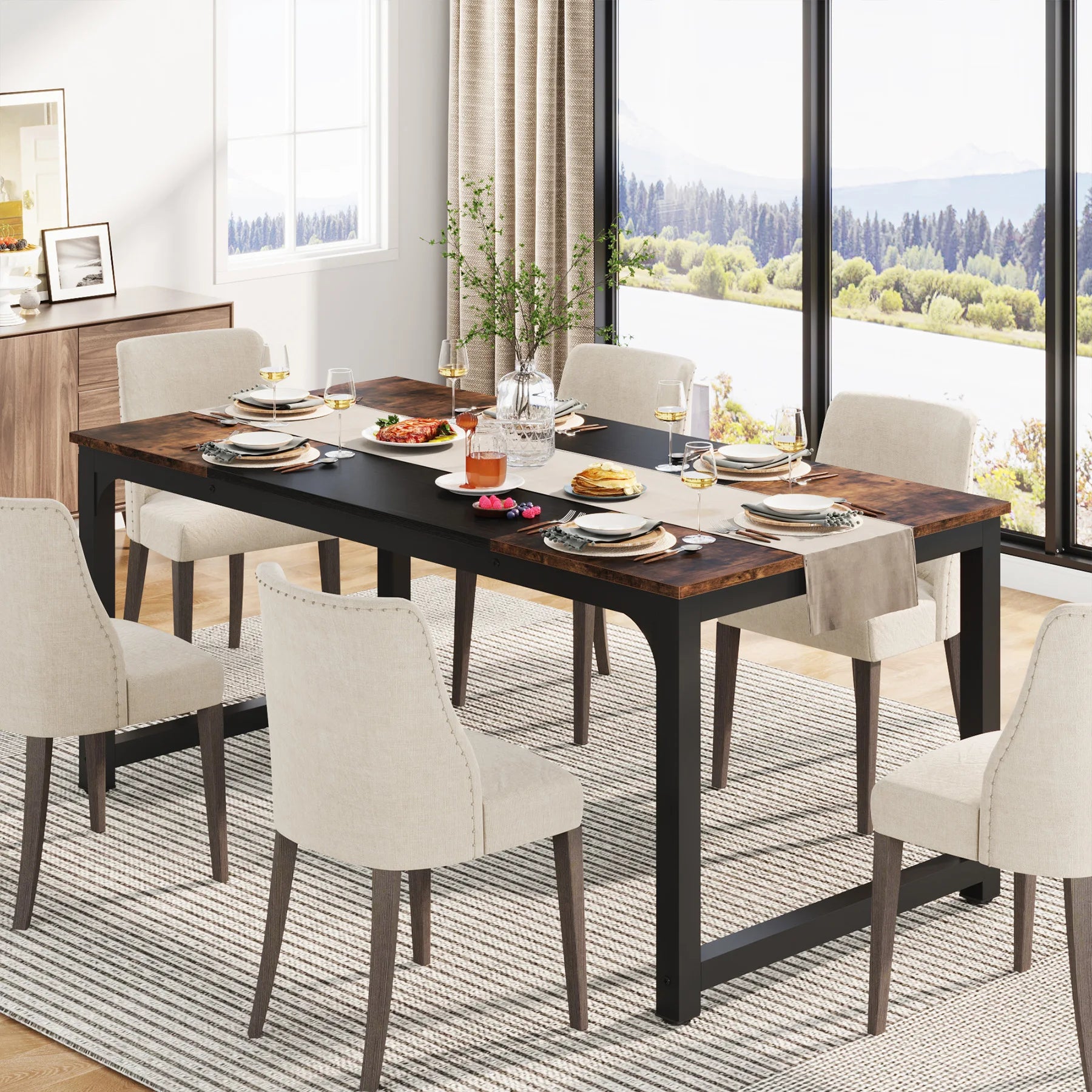 Tribesigns Rectangular Table for Dining Room