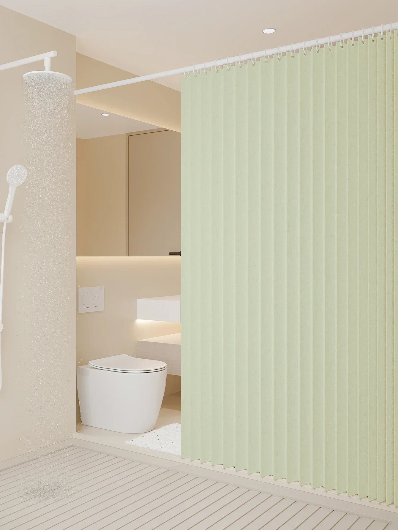 1PC  shower curtains are suitable for bathrooms, Folding, Haunted mansion