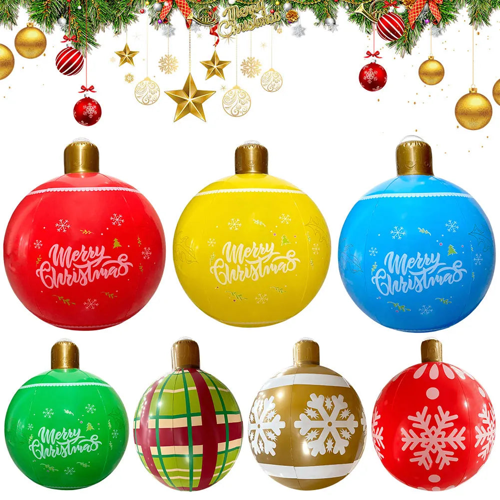24 Inch PVC Inflatable Christmas Ball Outdoor Christmas Decorations New Years Christmas Ornaments Christmas Decorations Ball