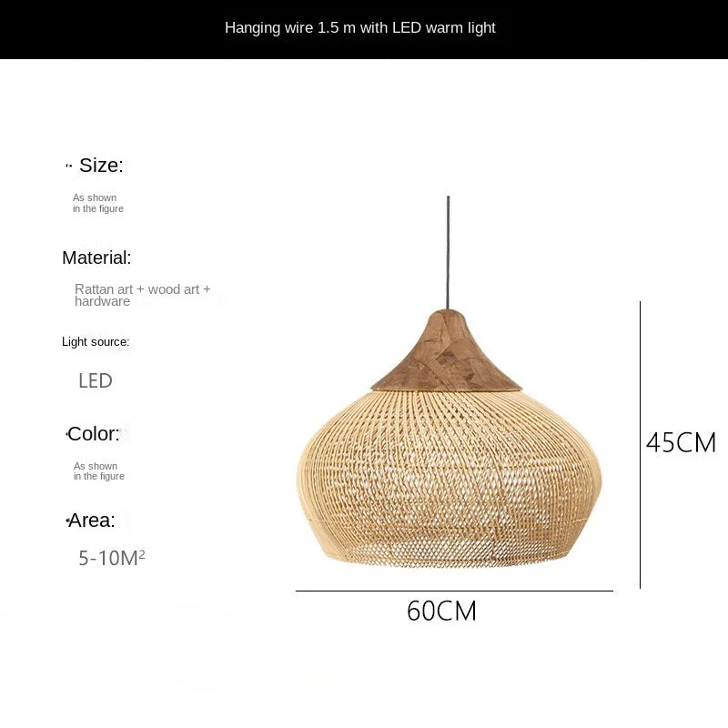 Vintage Pendant Light Fixtures: High Quality Rattan Lamps