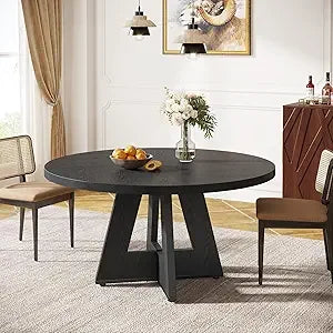 47 Inch Rustic Round Dinner Table for 4