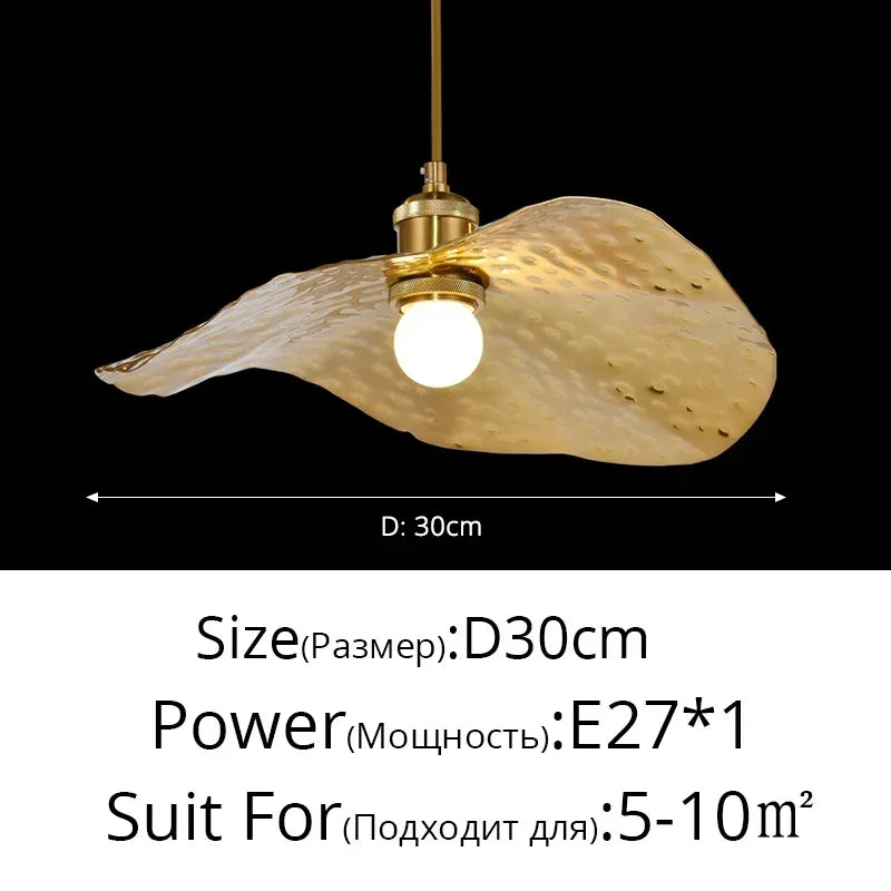 Nordic Gervasoni All Copper Pendant Lotus Leaf Lamp