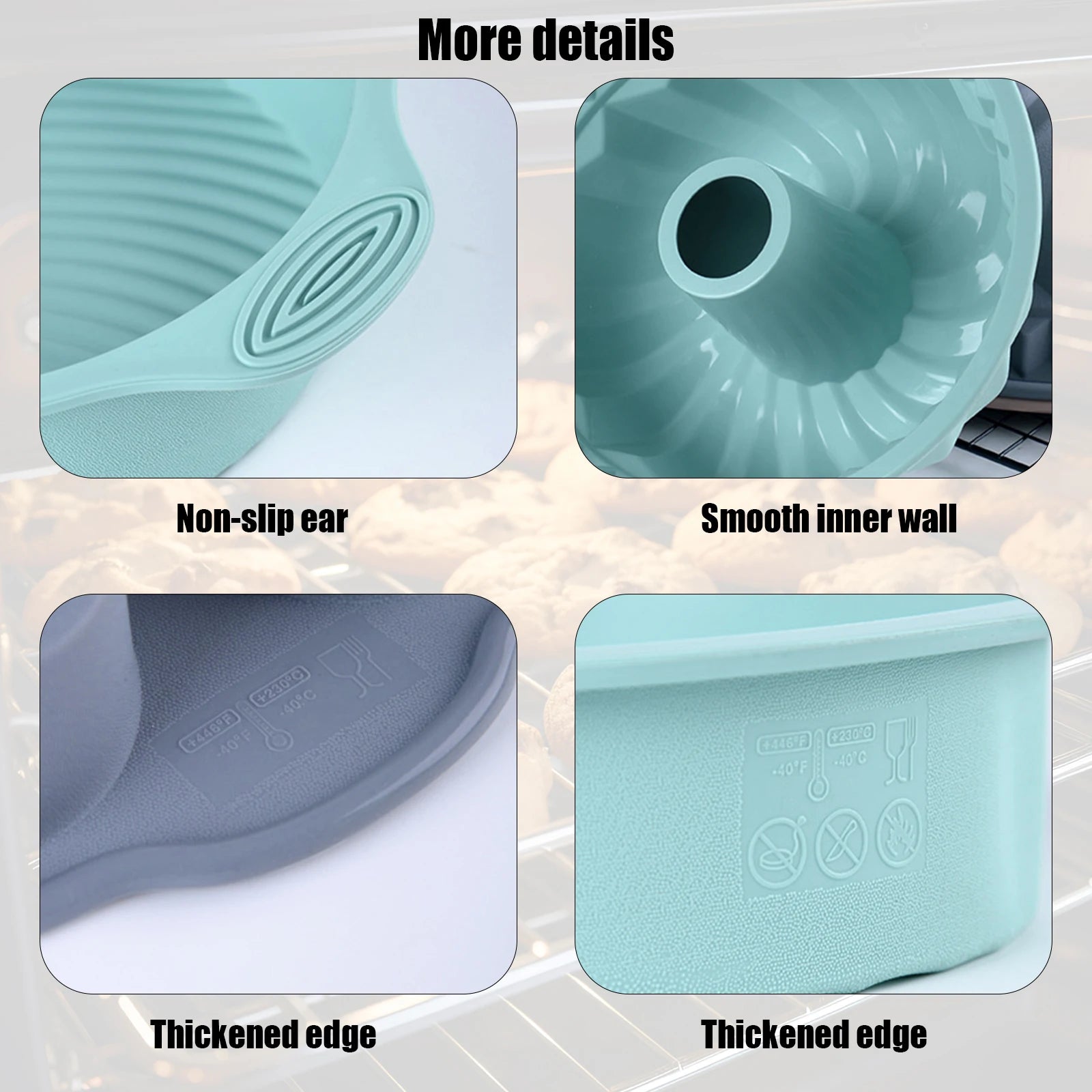 30Pcs Reusable Silicone Baking Molds for Muffins Cupcakes Chocolate