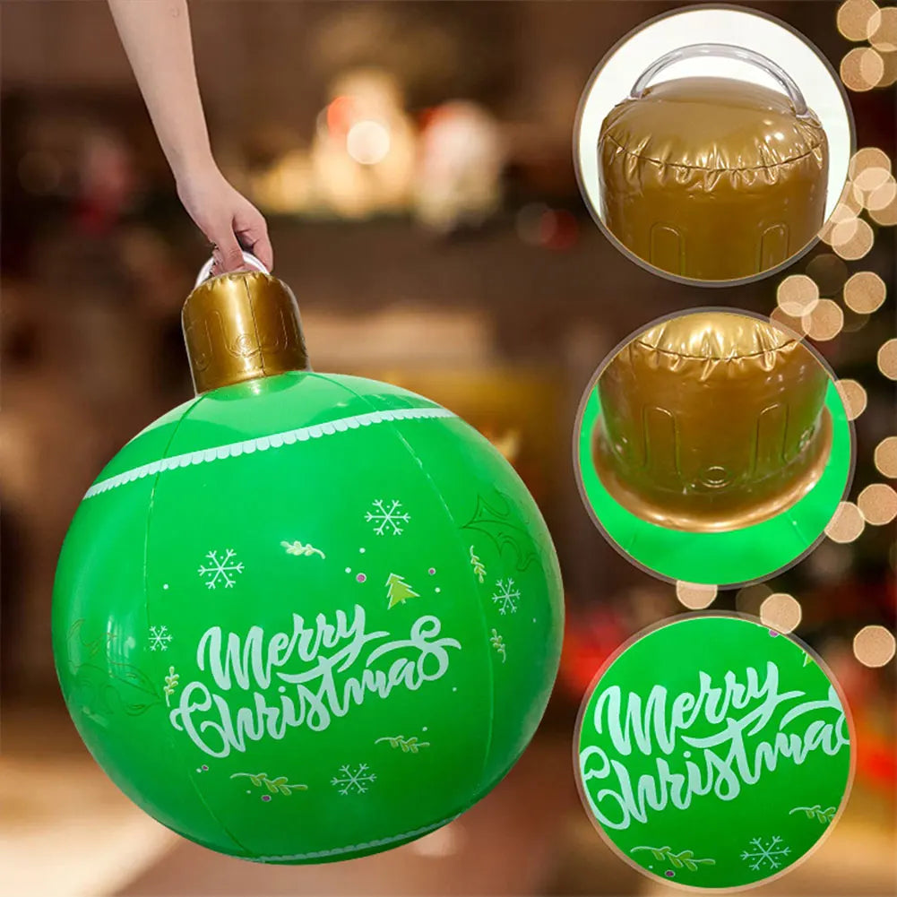 24 Inch PVC Inflatable Christmas Ball Outdoor Christmas Decorations New Years Christmas Ornaments Christmas Decorations Ball
