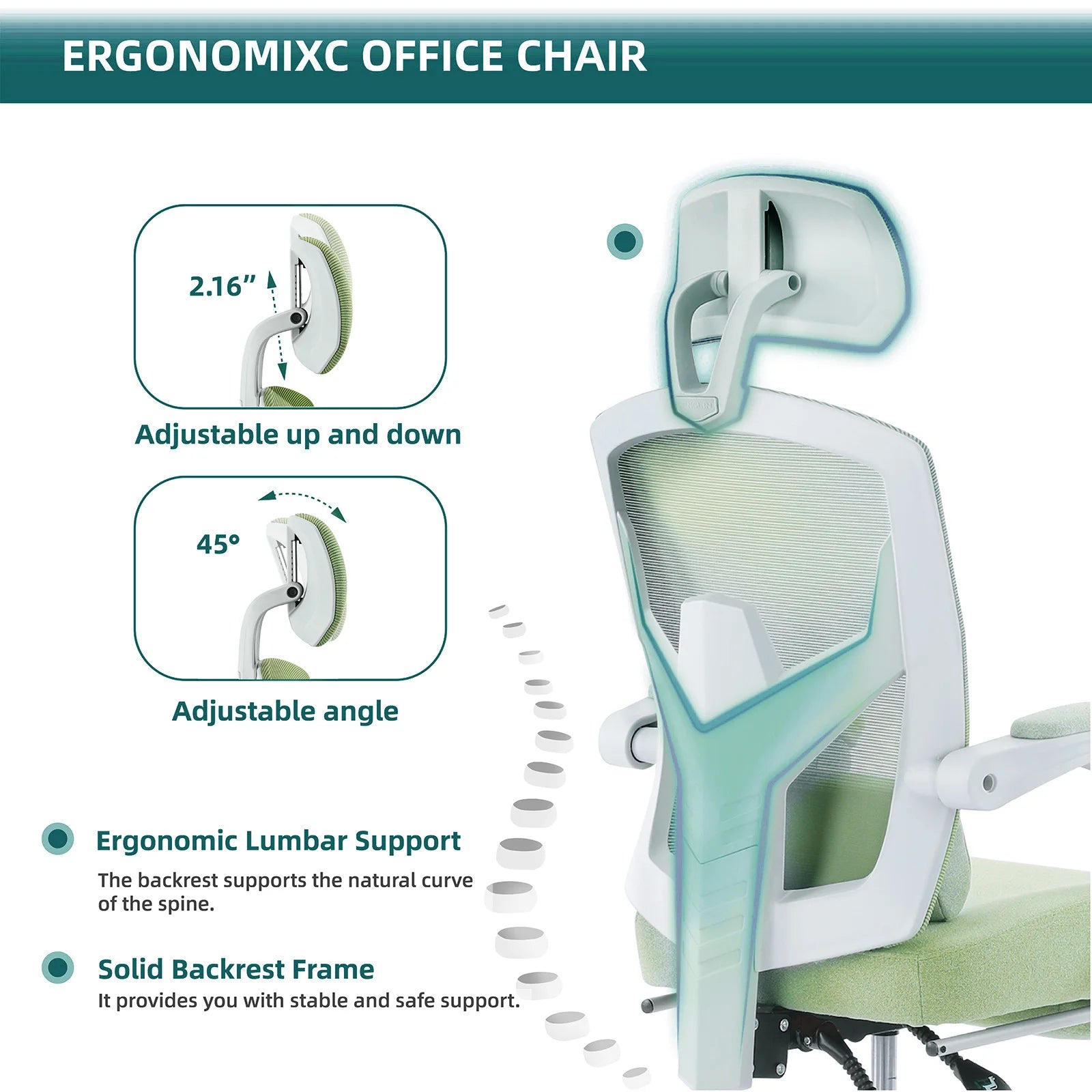 JHK Ergonomic Rocking Gaming Chair