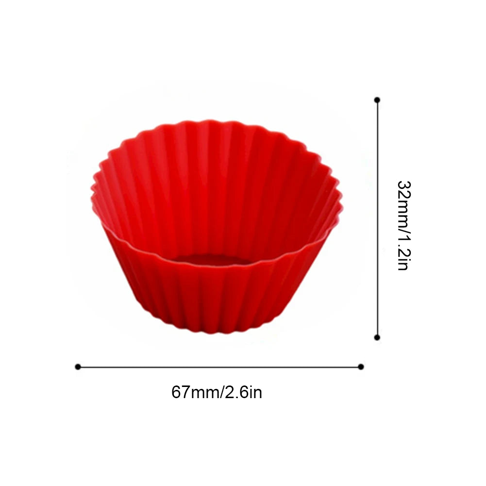 12 Pcs  Reusable Silicone Cupcake/Ramekin Liners