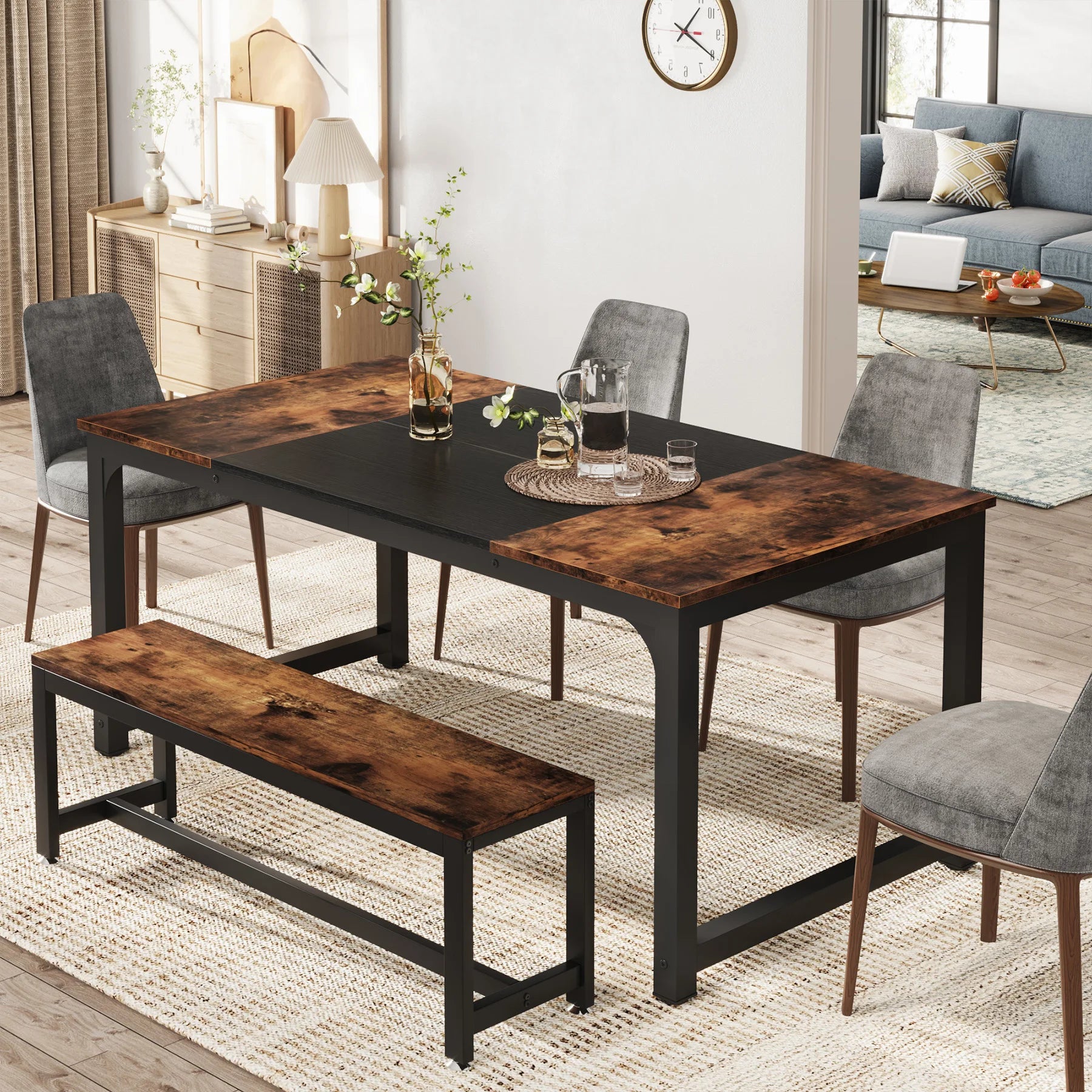 Tribesigns Rectangular Table for Dining Room