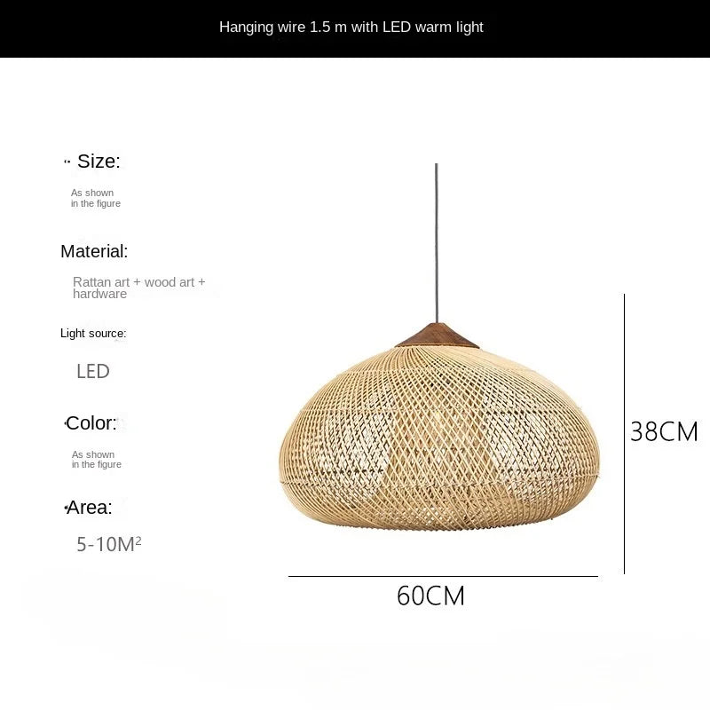 Vintage Pendant Light Fixtures: High Quality Rattan Lamps