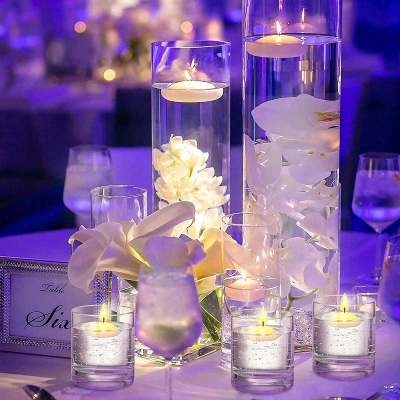 6/10/16Pcs Unscented Floating Discs Candles
