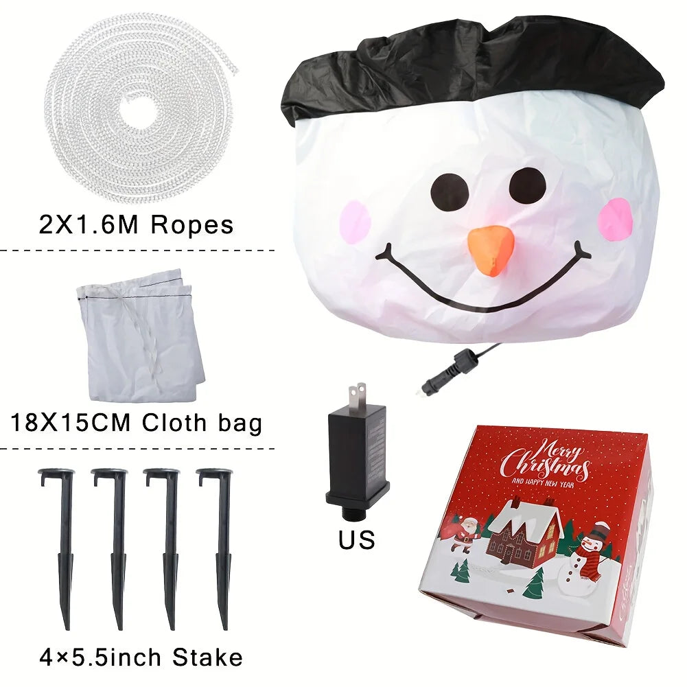 5FT Christmas Inflatable Snowman Built-in LED Light