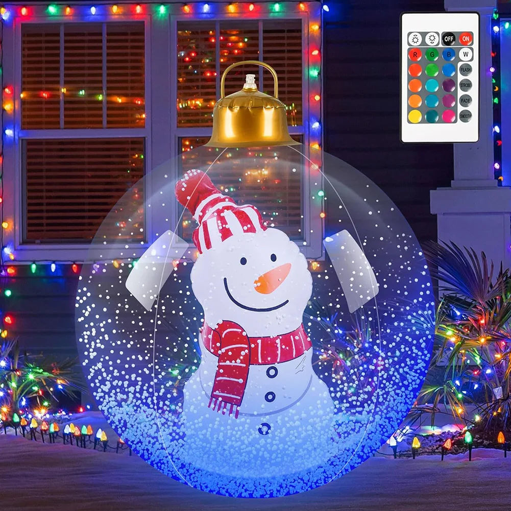 Christmas Giant Inflatable Ball Ornaments W/ LED Light