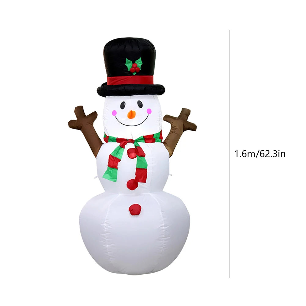 Inflatable Illuminated Snowman with LED Light Christmas Snowman Decor