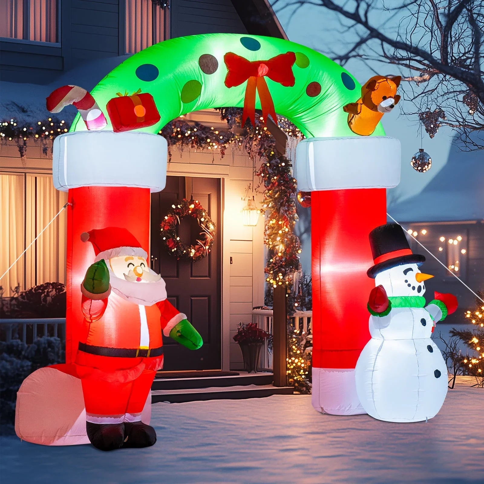 8.2FT Christmas Archway Inflatable Decoration  With LED Light