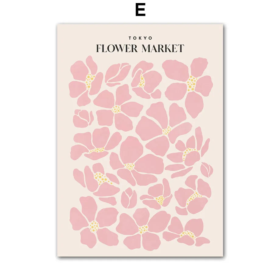 Colorful Flower Market  Canvas Painting