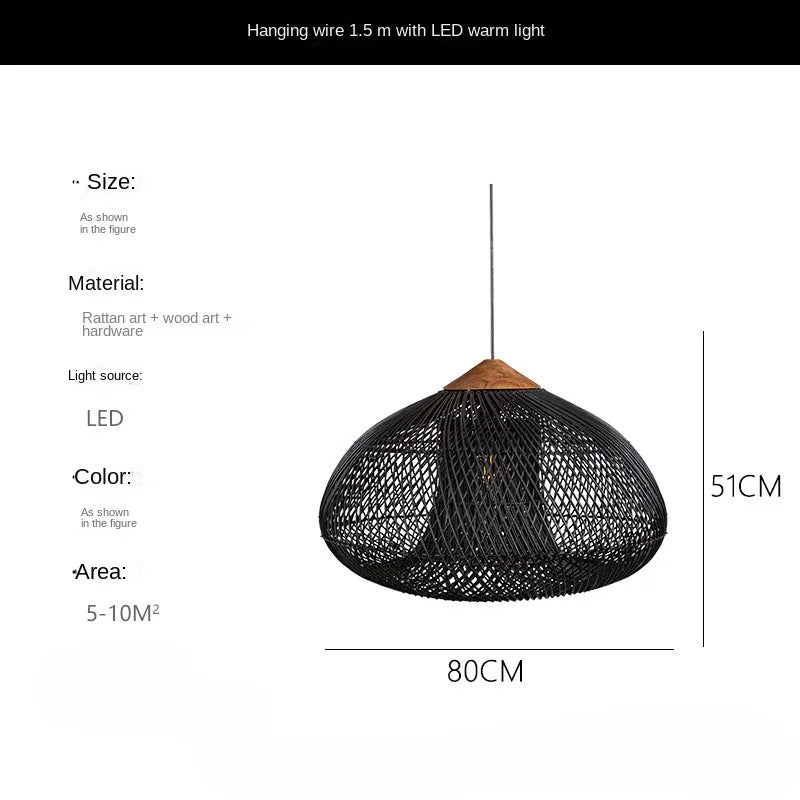 Vintage Pendant Light Fixtures: High Quality Rattan Lamps