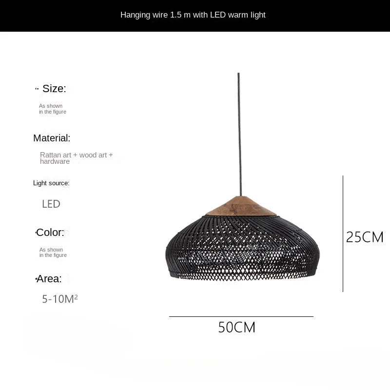 Vintage Pendant Light Fixtures: High Quality Rattan Lamps