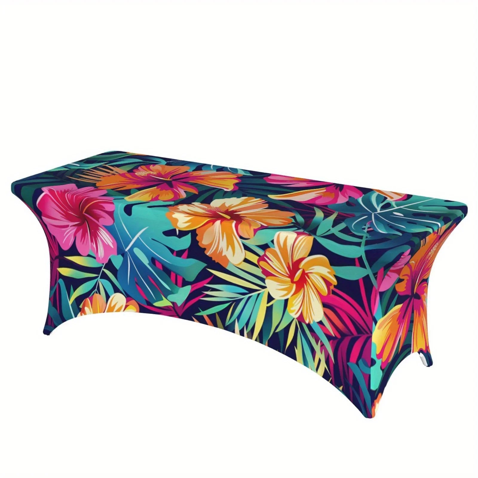 Vibrant Tropical Print Tablecloth - Wrinkle & Stain Resistant