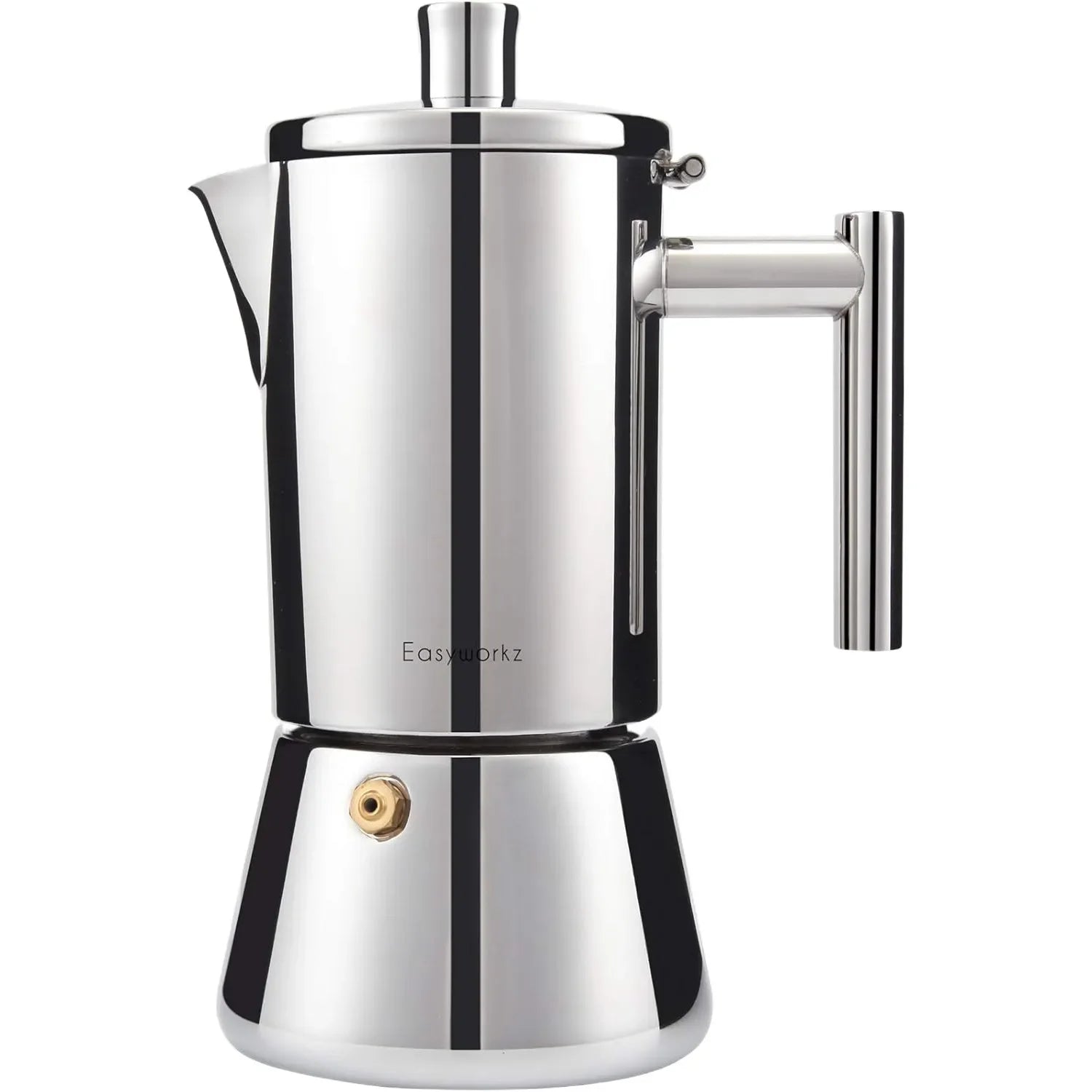 Easyworkz Diego Stovetop Stainless Steel Italian Coffee Machine Maker 4Cup 6.8 oz