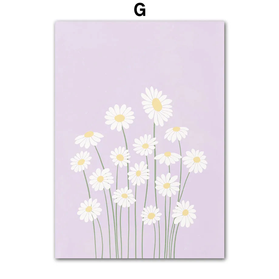 Colorful Flower Market  Canvas Painting