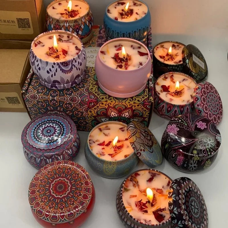 1/4PCS Vintage Soy Scented Candle Jars