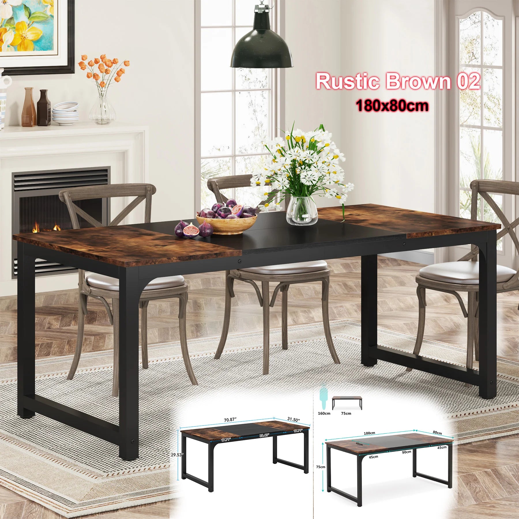 Tribesigns Rectangular Table for Dining Room