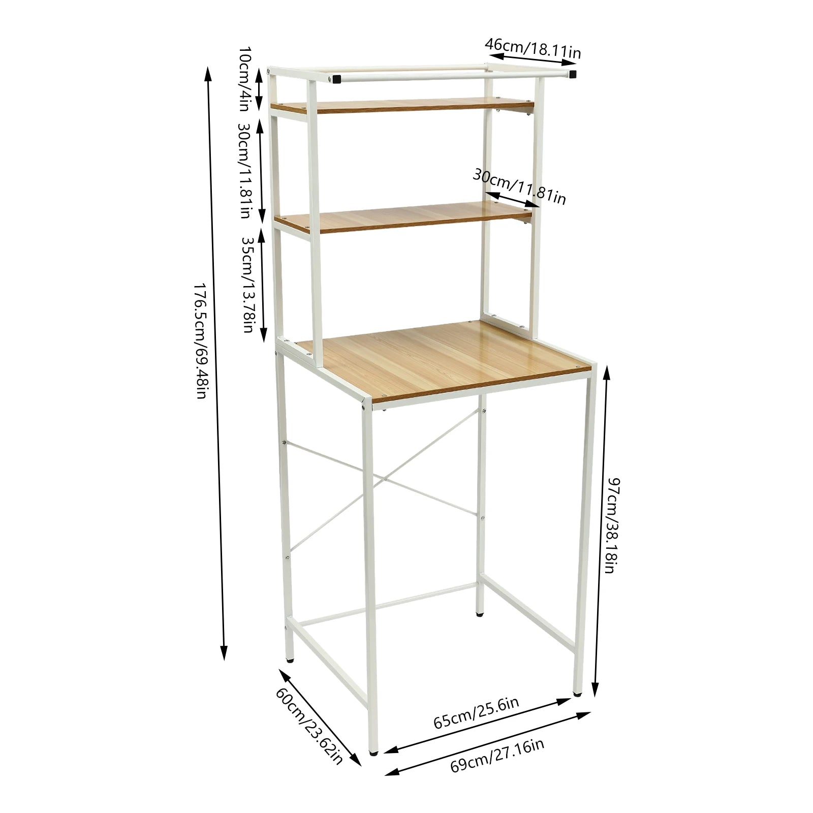 3-Tier, Space-Saving, Standing Washer and Dryer Storage Shelf