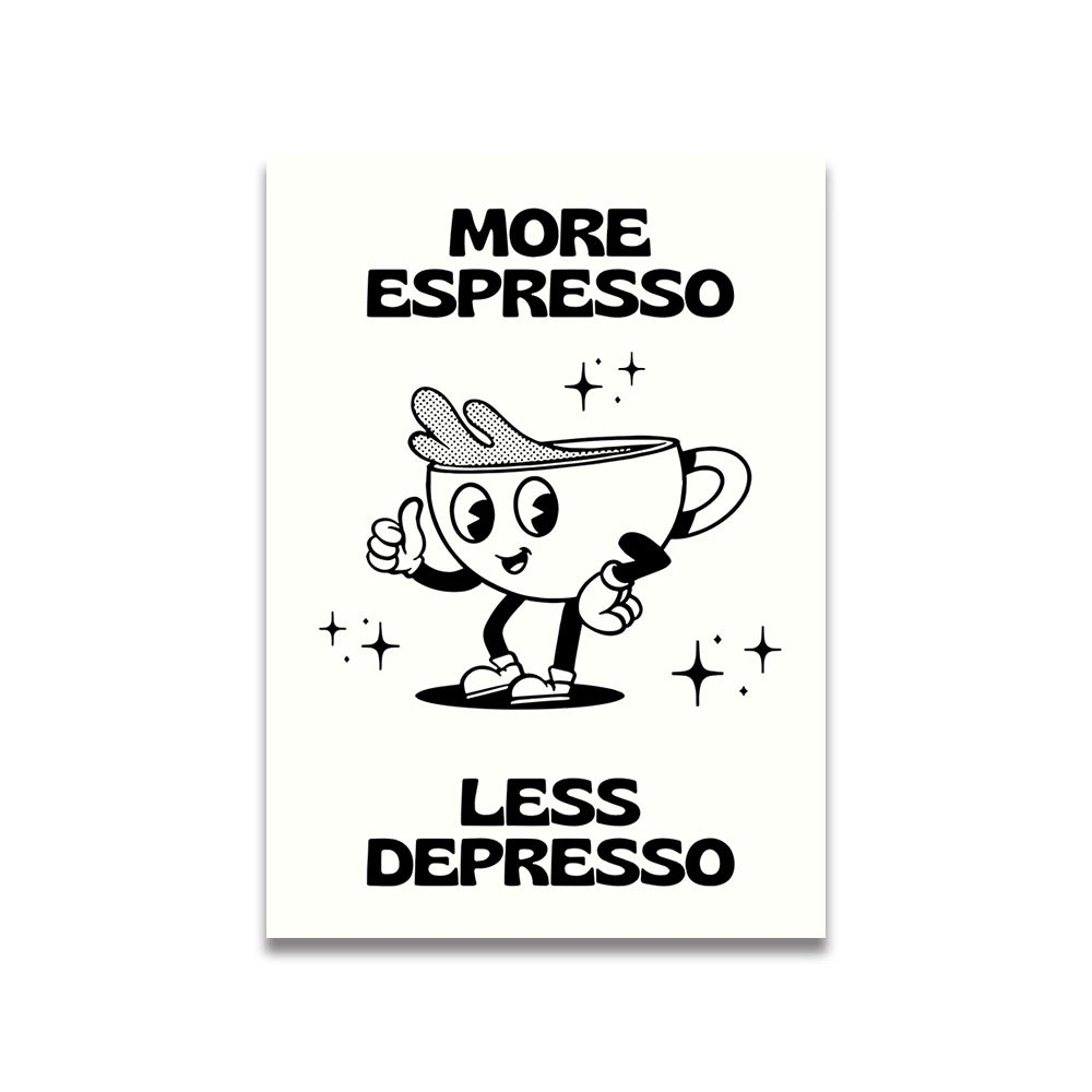 Simplicity Vintage Pink Cartoon Print Canvas Wall Art