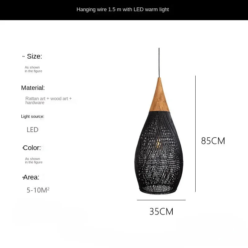 Vintage Pendant Light Fixtures: High Quality Rattan Lamps