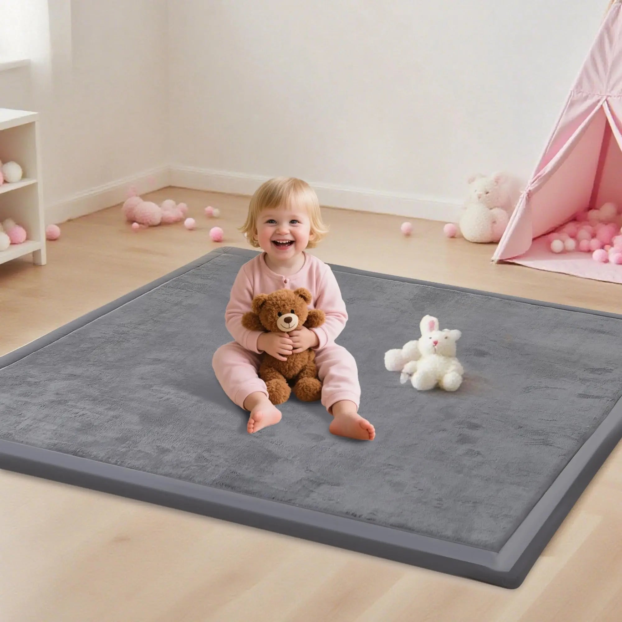 Large 2cm Thick Baby Play Mat Tatami Style Non-Slip Carpet for Living Room / Bedroom