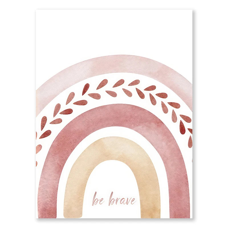 Bohemian Style Rainbow Series Canvas Painting