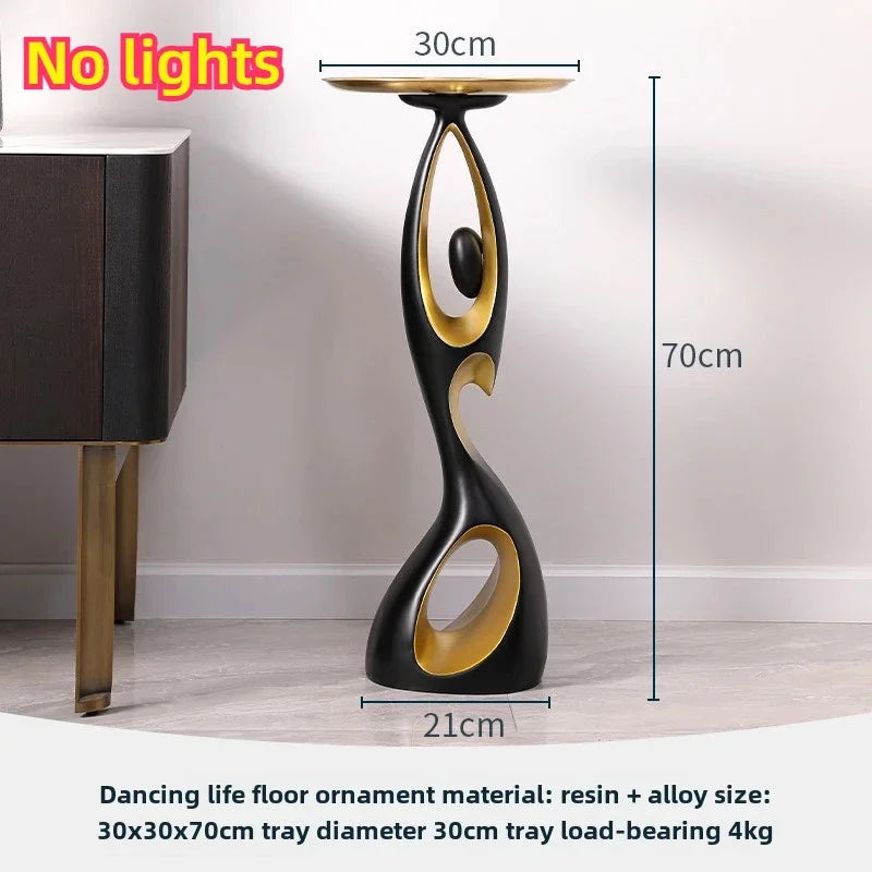 Luxury Art Light , Night Glow Resin Sculpture LED Floor Lamp