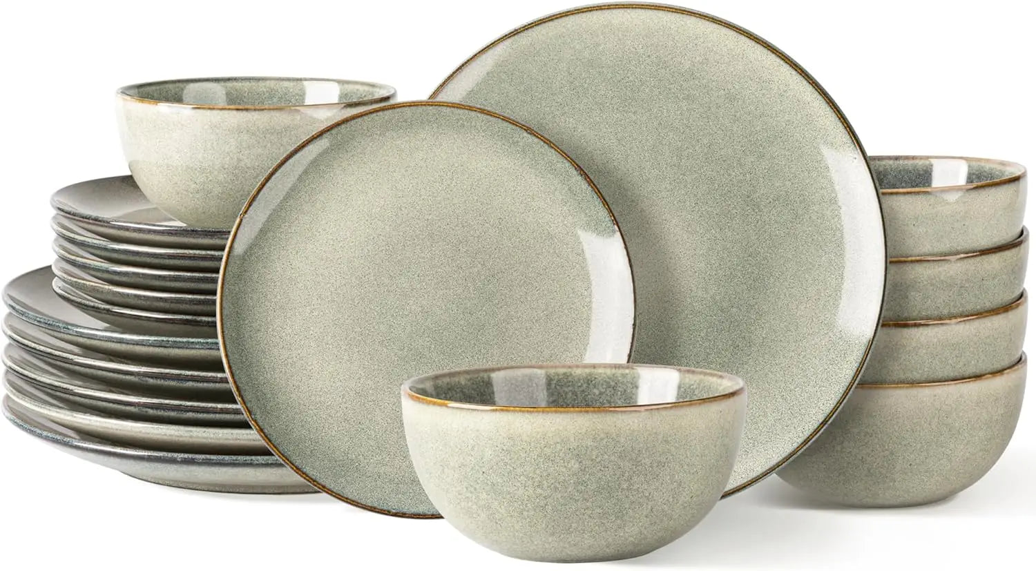 Ceramic Handpainted Dinnerware Sets for 6, Scratch Resistant